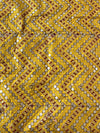 Banarasee Abstract Print Tissue Saree With Contrast Embroidered Blouse-Green