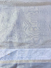 Banarasee Tissue Hand Embroidered Mirror Work Saree With Pearl Motifs & Swarovski Work-Silver
