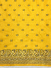 Banarasee Handwoven Pure Tussar Saree With Woven Resham Design-Yellow