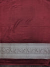 Banarasee Dual Tone Satin Silk Zari Work Salwar Kameez Fabric With Dupatta Set-Deep Maroon
