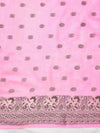 Banarasee Handwoven Pure Tussar Saree With Woven Resham Design-Light Pink