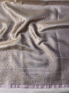 Banarasee Handloom Tissue Saree With Zari Buti Design Floral Border & Lace-Pastel Pink