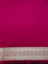 Banarasee Dual Tone Satin Silk Zari Work Salwar Kameez Fabric With Dupatta Set-Magenta