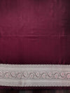 Banarasee Dual Tone Satin Silk Zari Work Salwar Kameez Fabric With Dupatta Set-Burgundy