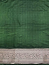 Banarasee Dual Tone Satin Silk Zari Work Salwar Kameez Fabric With Dupatta Set-Bottle Green
