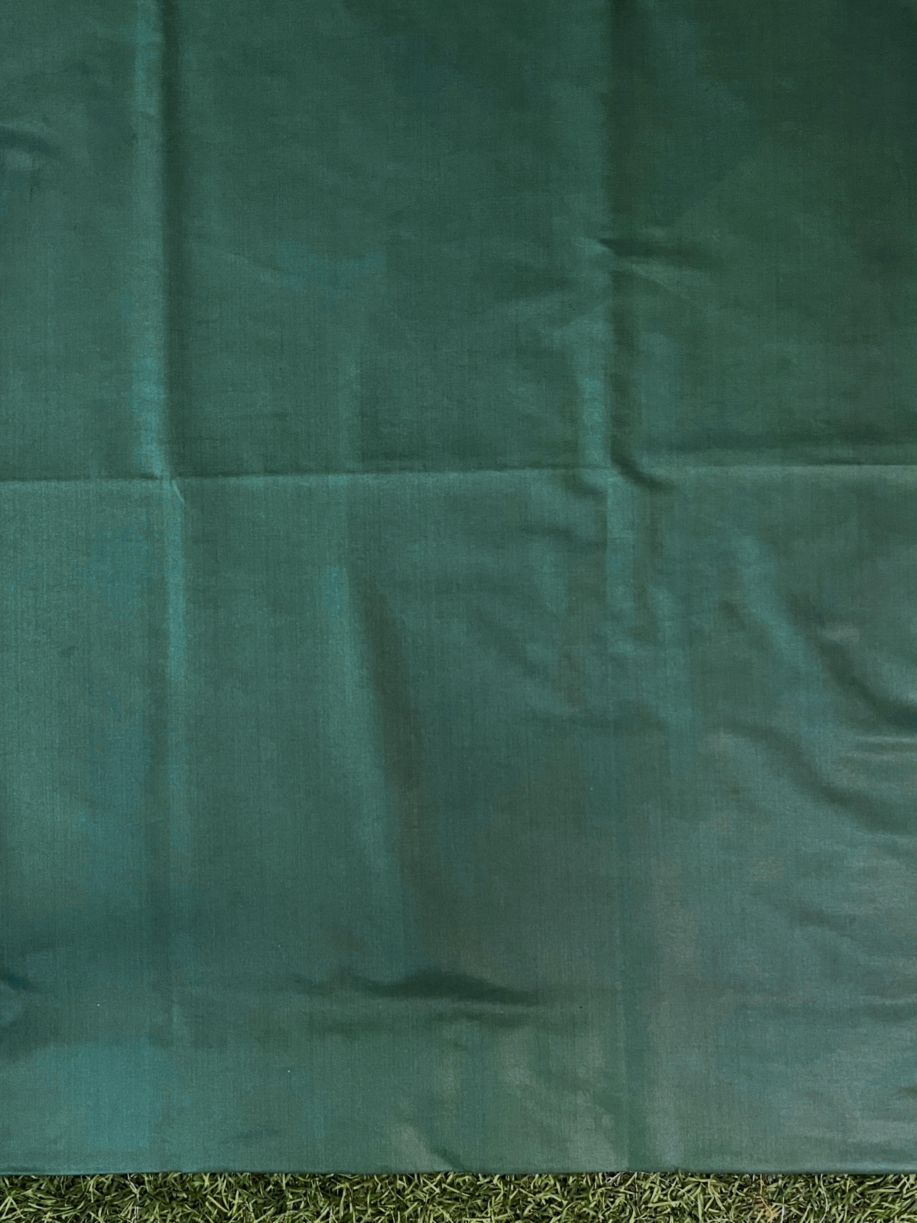 Banarasee Faux Georgette Zari Work Salwar Kameez Fabric With Dupatta Set-Deep Green