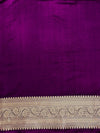 Banarasee Dual Tone Satin Silk Zari Work Salwar Kameez Fabric With Dupatta Set-Purple