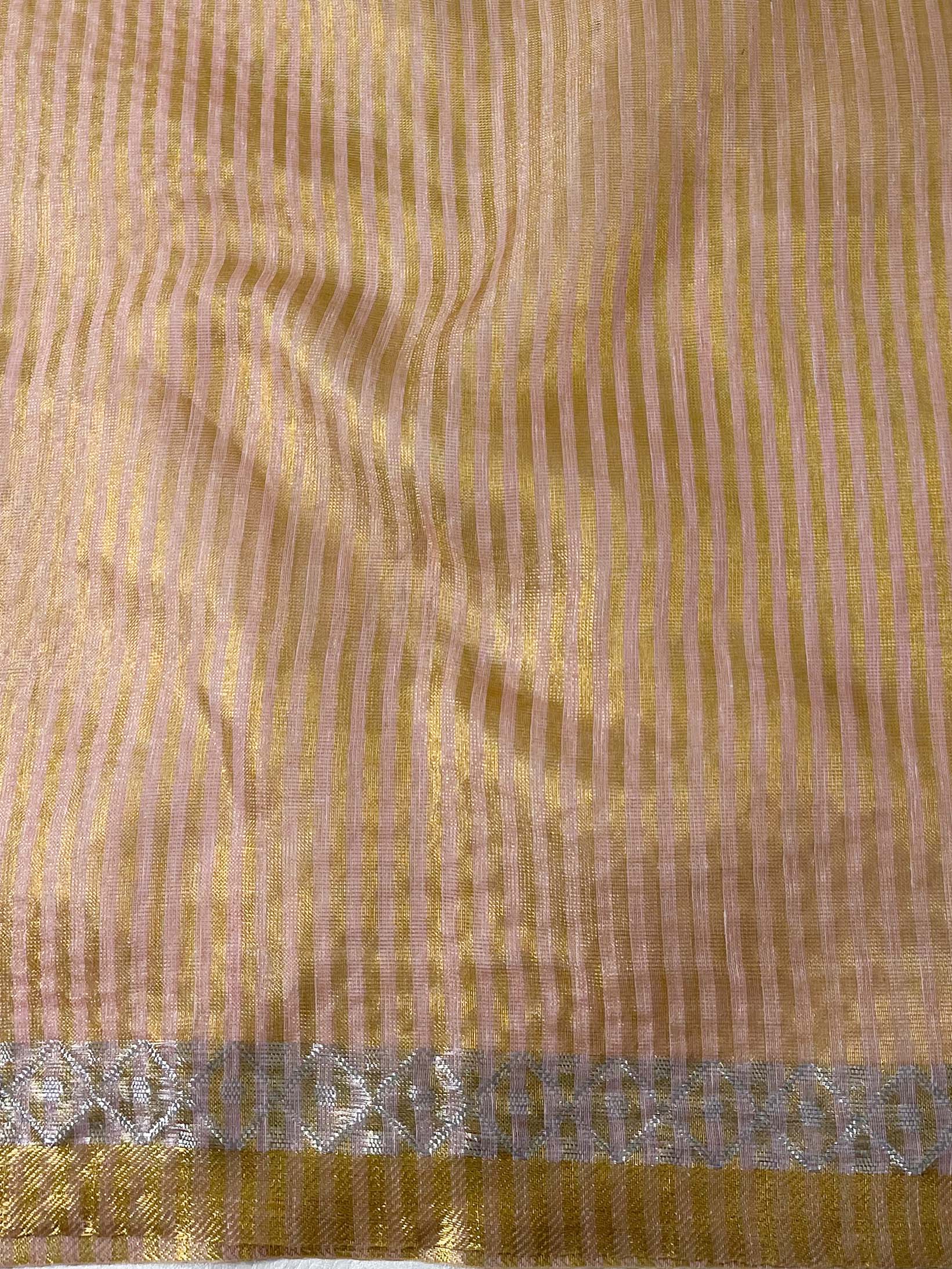 Banarasee Linen Tissue Sona Rupa Zari Work Saree-Pink