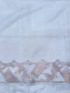 Banarasee Dual Color Organza Saree With Zari Jaal Design-Light Blue & Light Pink
