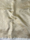 Banarasee Handwoven Tissue Saree With Zari Jaal Work-Silver