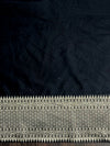 Banarasee Semi Chiffon Saree With Floral Zari Work & Border-Black
