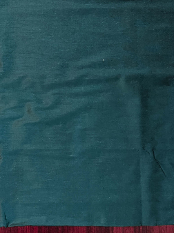 Banarasee Cotton Silk Resham Work Salwar Kameez Fabric With Dupatta Set-Teal Blue