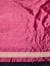 Banarasee Handloom Semi Dupion Silk Saree With Sona Rupa Zari Buti Design & Border-Burgundy