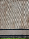 Banarasee Handloom Semi Silk Saree With Sona Rupa Zari Buti Design & Floral Border-Black