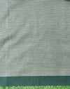 Banarasee Handloom Cotton Silk Kota Check Saree With Resham Embroidery & Contrast Border-Light Yellow