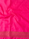 Banarasee Semi-Chiffon Saree With Antique Gold Zari Work-Pink