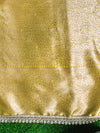 Banarasee Semi Chiffon Saree With Buti Design Broad Zari Border & Lace-Yellow