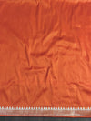 Banarasee Handloom Semi Silk Saree With Buta Design & Contrast Border-Rust & Burgundy