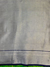 Banarasee Handwoven Georgette Saree With Zari Buta Design & Border-Deep Blue