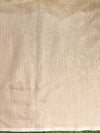 Banarasee Handloom Chanderi Cotton Saree With Hand Embroidered Floral Design-Beige