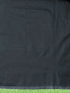 Banarasee Handloom Plain Cotton Silk Saree With Contrast Pallu-Black