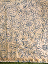 Bhagalpur Cotton Silk Ghichha Work Saree With Madhubani Print-Light Yellow