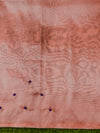 Banarasee Handwoven Tissue Saree With Handwoven Pearl Motifs-Peach