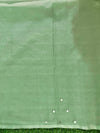 Banarasee Handwoven Organza Mix Saree With Mirror Work-Light Green