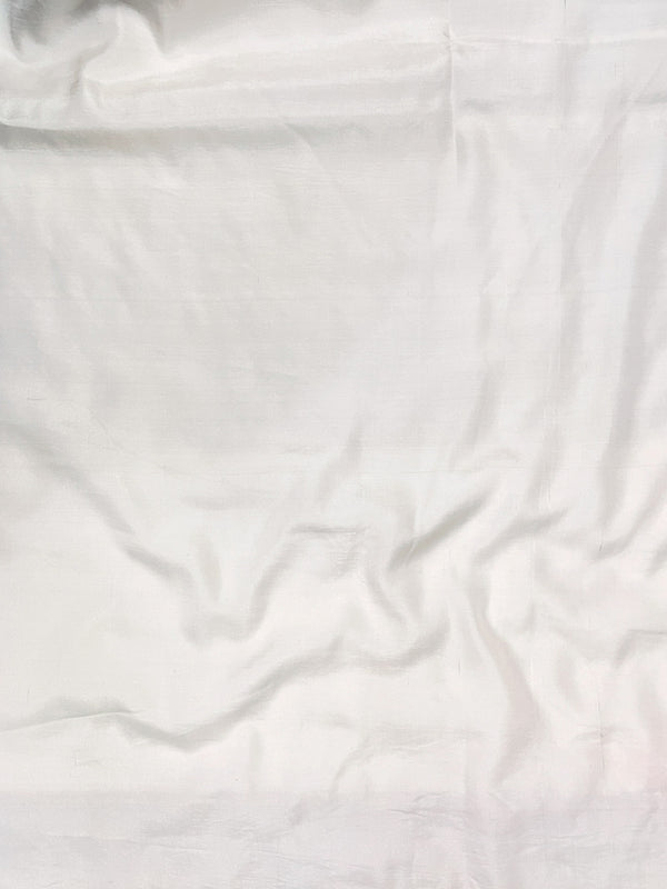 Banarasee Handloom Satin Silk (Saubhagyavati Bhava) Lace Saree-White