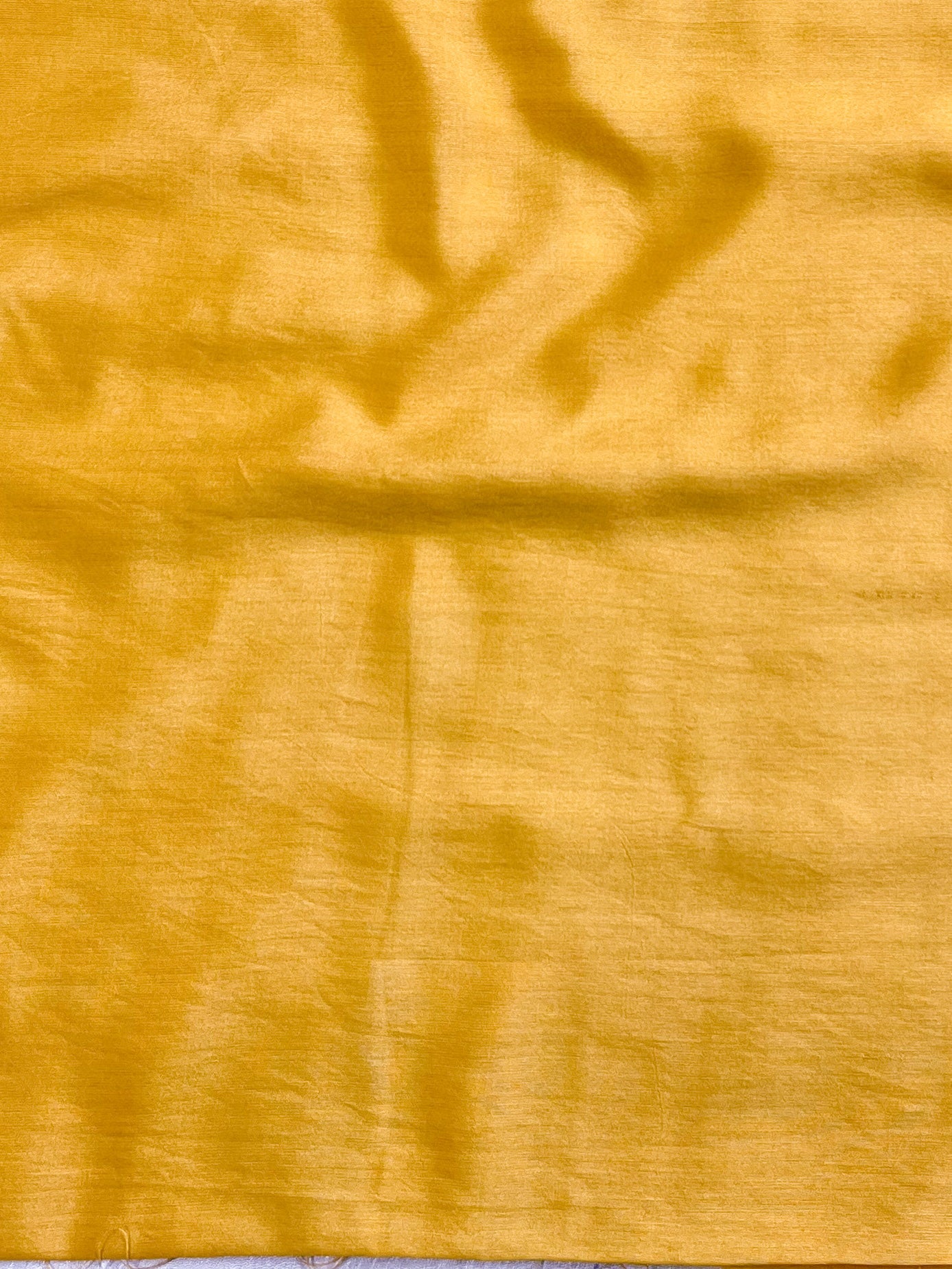 Banarasee Chanderi Salwar Kameez Fabric & Dupatta With Silver Zari-Yellow & White