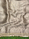 Banarasee Tissue Hand Embroidered Mirror Work Saree-Earthy Brown