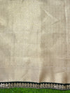 Banarasee Handloom Tissue Saree With Zari Woven Design & Contrast Lace Border-Off White