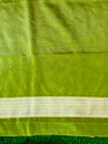 Banarasee Handloom Semi Silk Saree With Sona Rupa Zari Buti Design & Border-Light Green