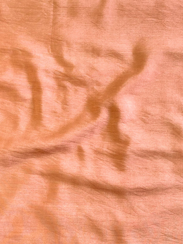 Banarasee Salwar Kameez Semi Katan Silk Fabric With Zari Work-Peach