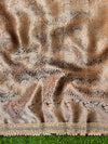 Banarasee Handloom Tissue Saree With Buta Design Zari Border & Lace-Brown