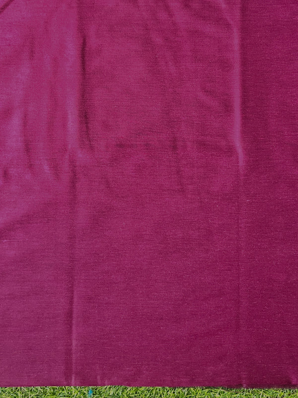 Banarasee Semi-Silk Zari Work Salwar Kameez Fabric With Digital Printed Dupatta Set-Wine