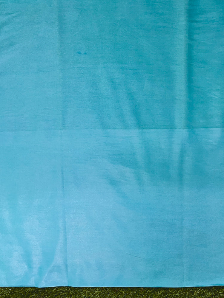 Banarasee Cotton Silk Zari Work Salwar Kameez Fabric With Dupatta Set-Light Blue