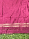 Banarasee Handwoven Georgette Saree With Antique Zari Work & Contrast Border-Off White