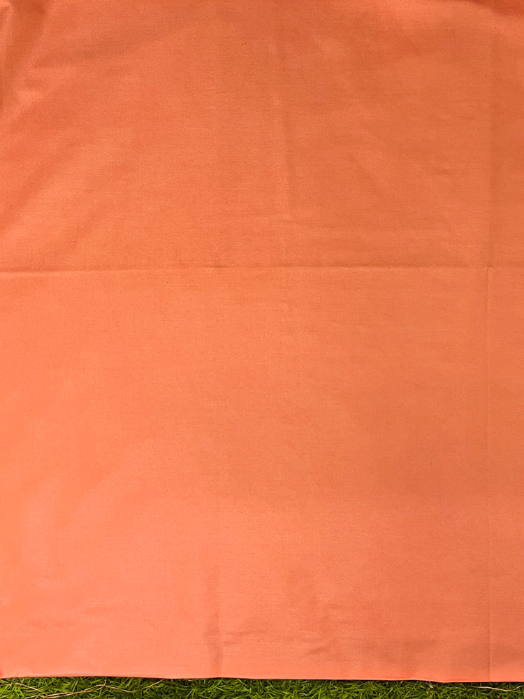 Banarasee Embroidered Cotton Salwar Kameez Fabric With Contrast Dupatta Set-Peach & Off White