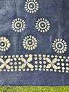Pure Handloom Khadi Cotton Hand-Dyed Batik Pattern Salwar Kameez Dupatta Set-Blue & Green