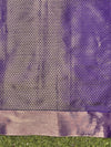 Banarasee Handloom Semi Silk Saree With Buta Work-Violet