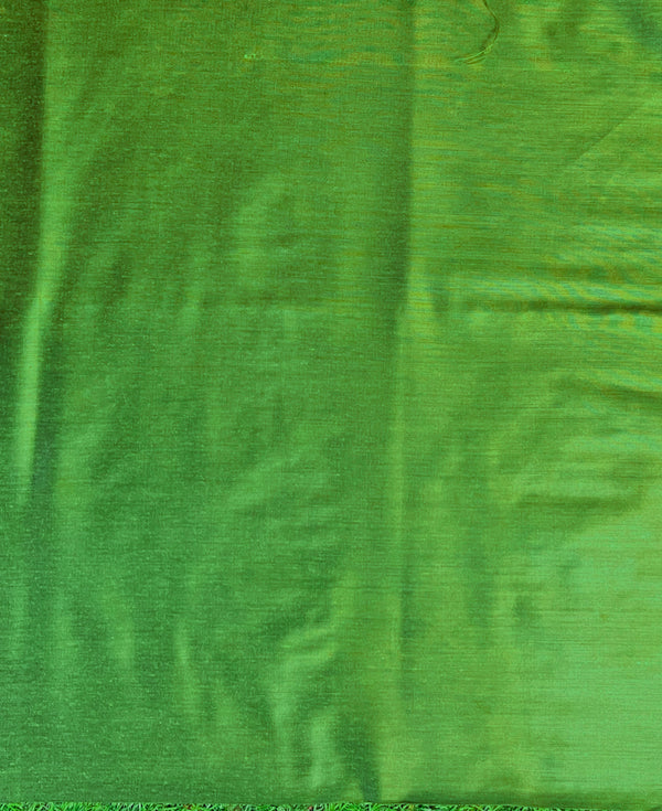 Banarasee Faux Georgette Zari Work Salwar Kameez Fabric With Dupatta Set-Leaf Green