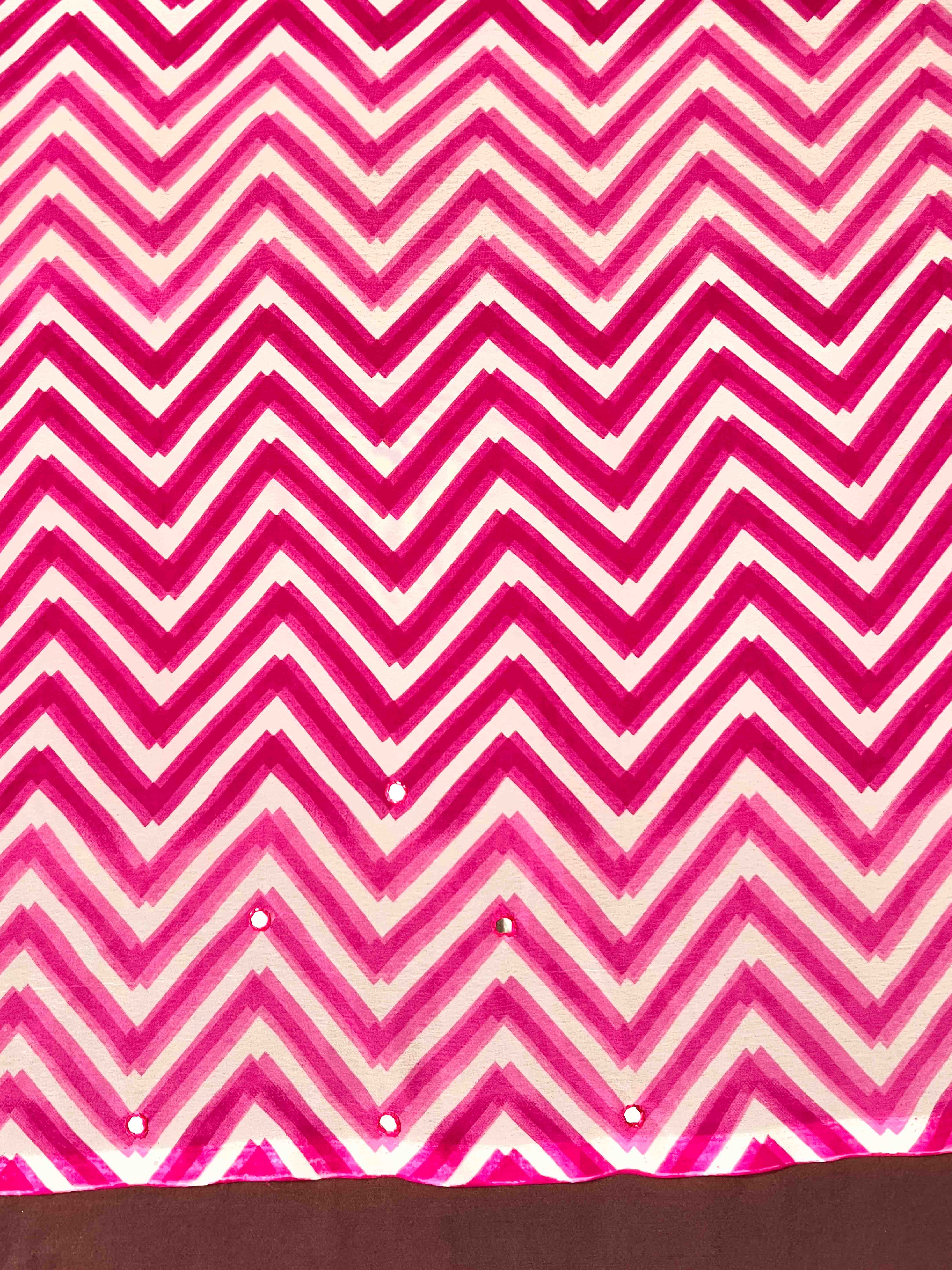 Banarasee Printed Handwork Chiffon Saree-Pink