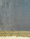 Banarasee Handloom Semi Silk Saree With Zari Buti Design Border & Lace-Blue