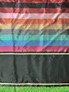 Banarasee Handloom Semi Silk Saree With Stripes Design-Multicolor