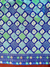 Banarasee Printed Handwork Chiffon Saree-Royal Blue