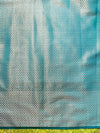 Banarasee Handloom Plain Semi Silk Saree With Zari Border-Teal Green
