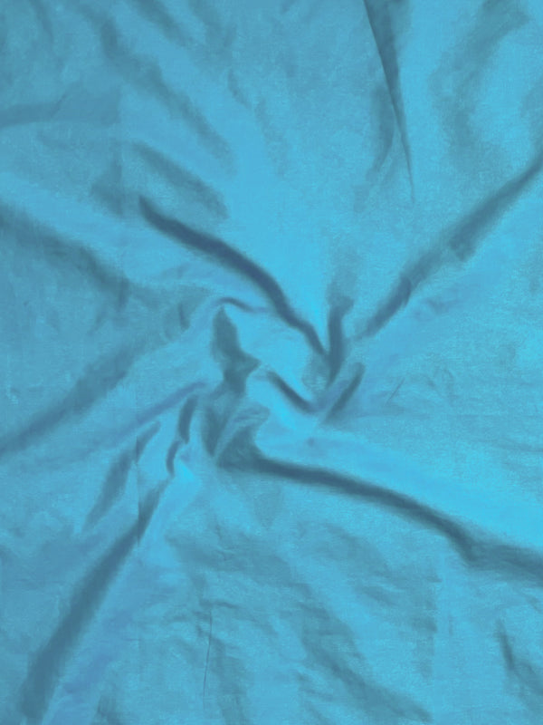 Banarasee Semi Katan Silk Salwar Kameez Fabric With Dupatta Resham Zari Work-Blue
