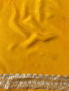 Banarasee Handwoven Semi Silk Saree With Zari Jaal Design-Yellow