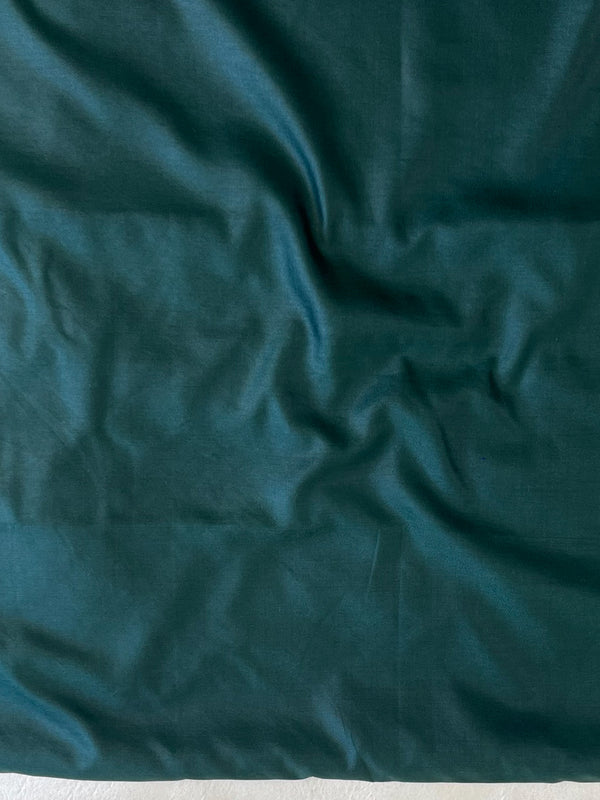 Banarasee Cotton Silk Stripe Pattern Salwar Kameez Fabric With Dupatta Set-Deep Green